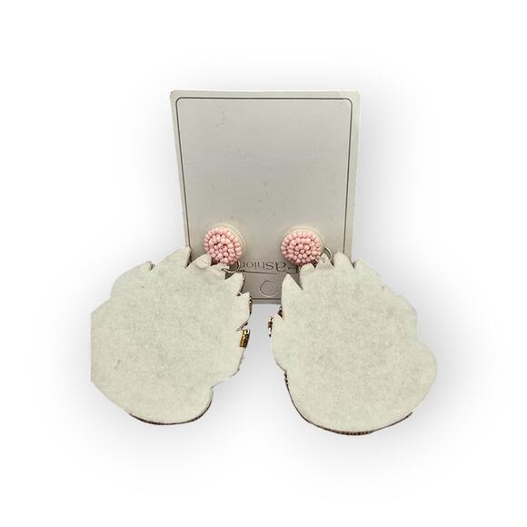 Colorful Beaded “Happy Birthday” Statement Earrings - Picture 5 of 5